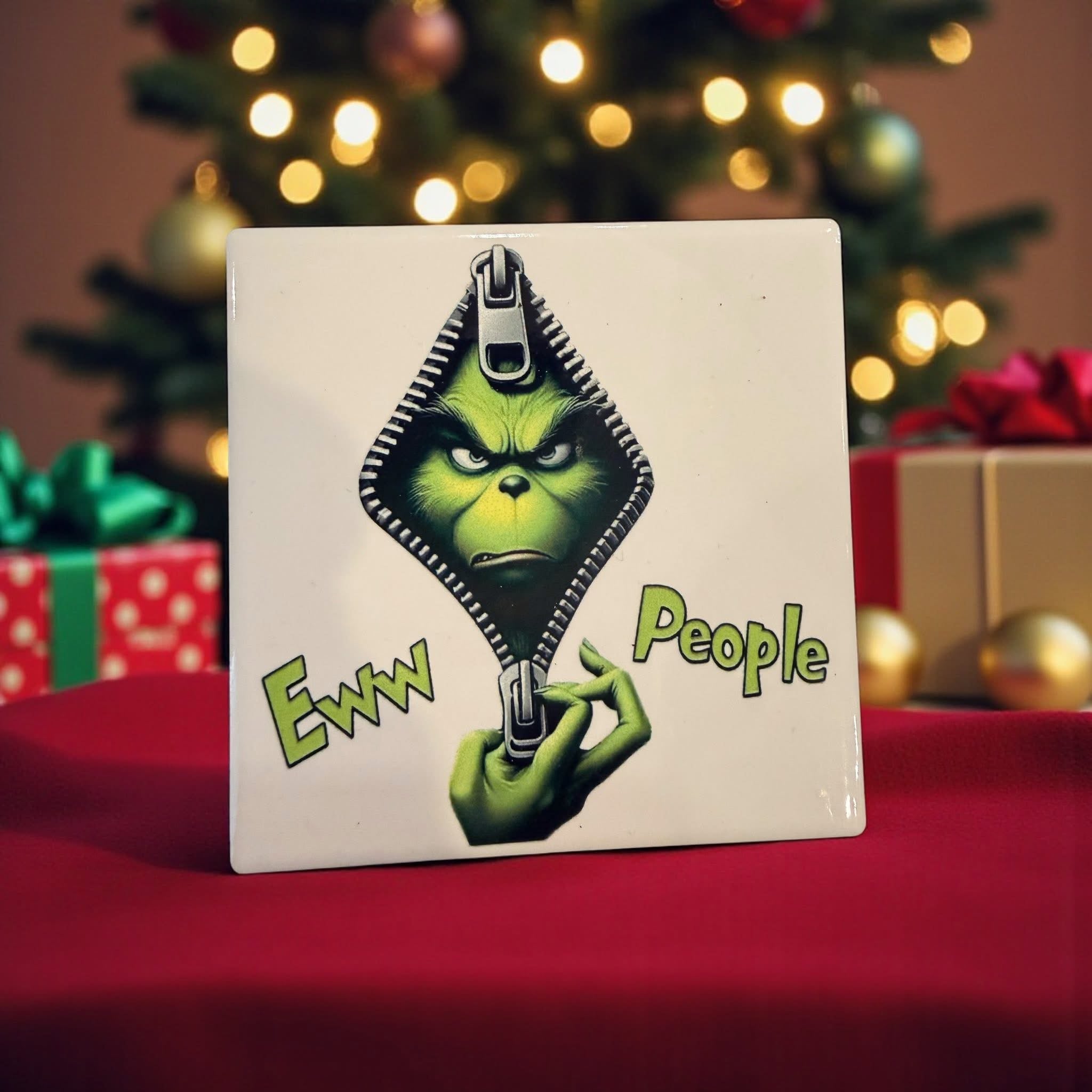 Grinch 4x4 inch Ceramic Coaster