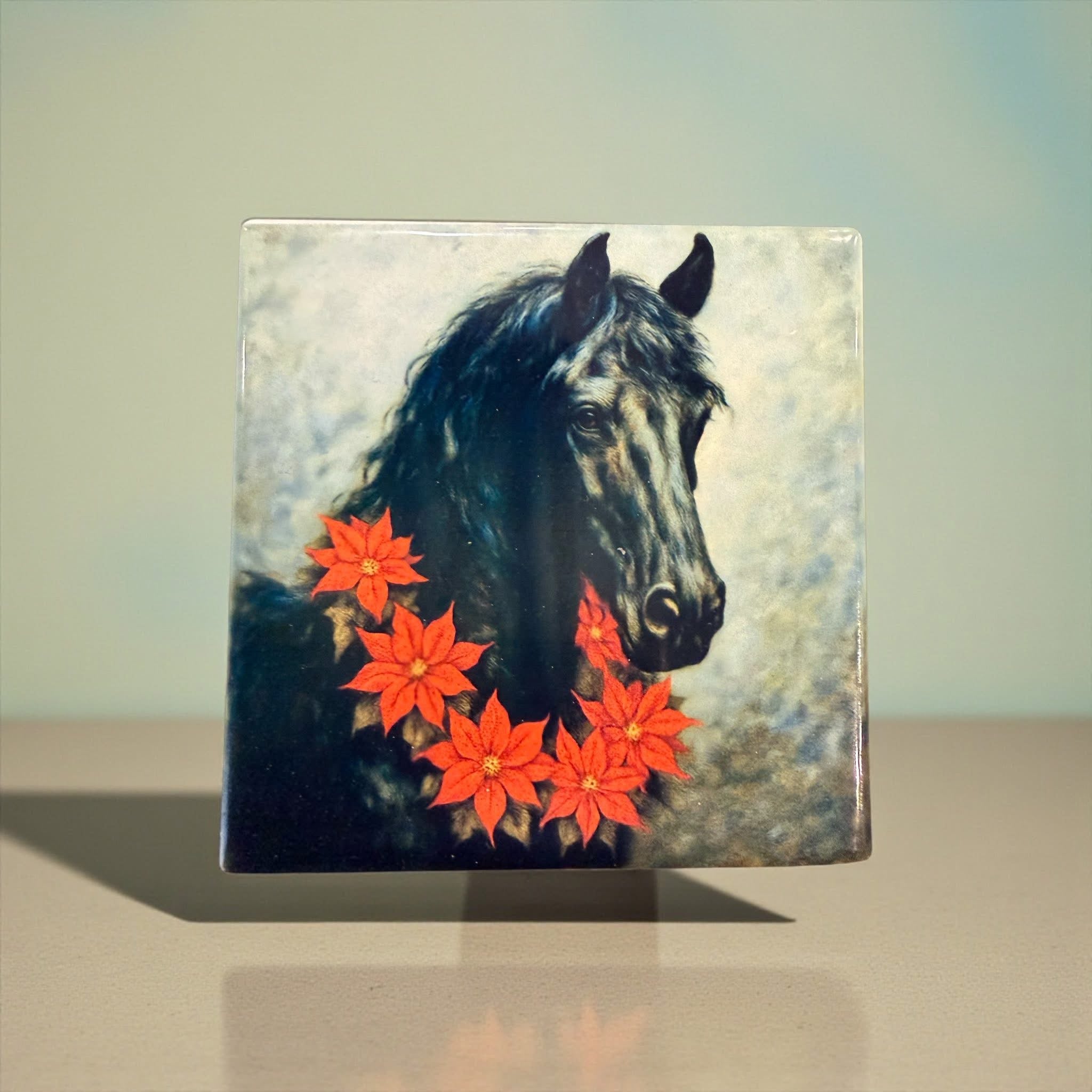 Holiday Horse Ceramic Coaster