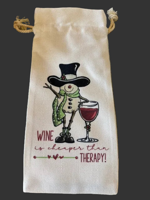 Snowman Wine Bag