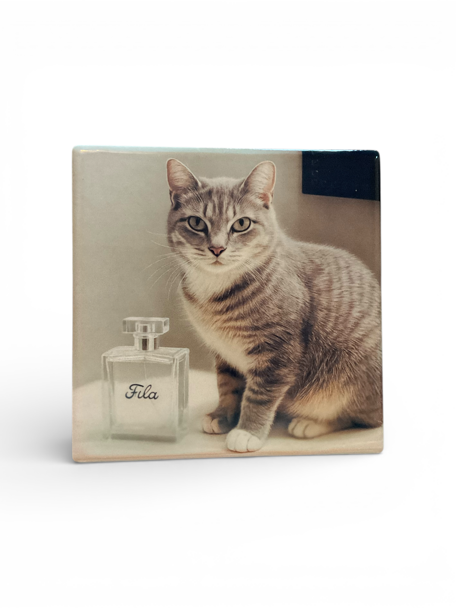 Customized 3.75x3.75 in ceramic coaster