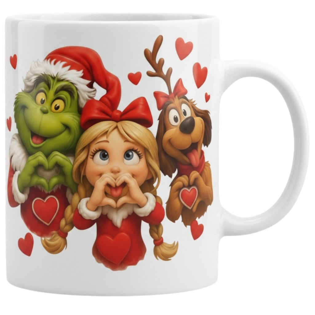 Grinch and friends Valentine’s mug 12 oz